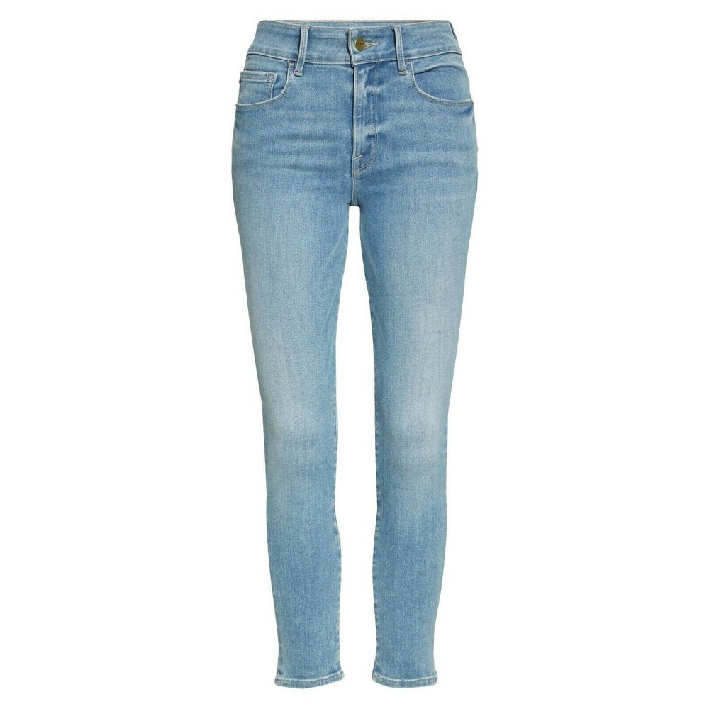 NWT FRAME Le One Skinny Fit Mid-Rise Jeans Light Blue Caspio Women's Size 2 - Picture 6 of 12